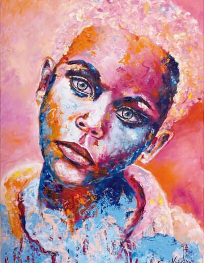 Malerei, Gemälde, Kunst, Acryl, Leinwand, Art, Abstrakt, Portrait, afrikanischer Junge